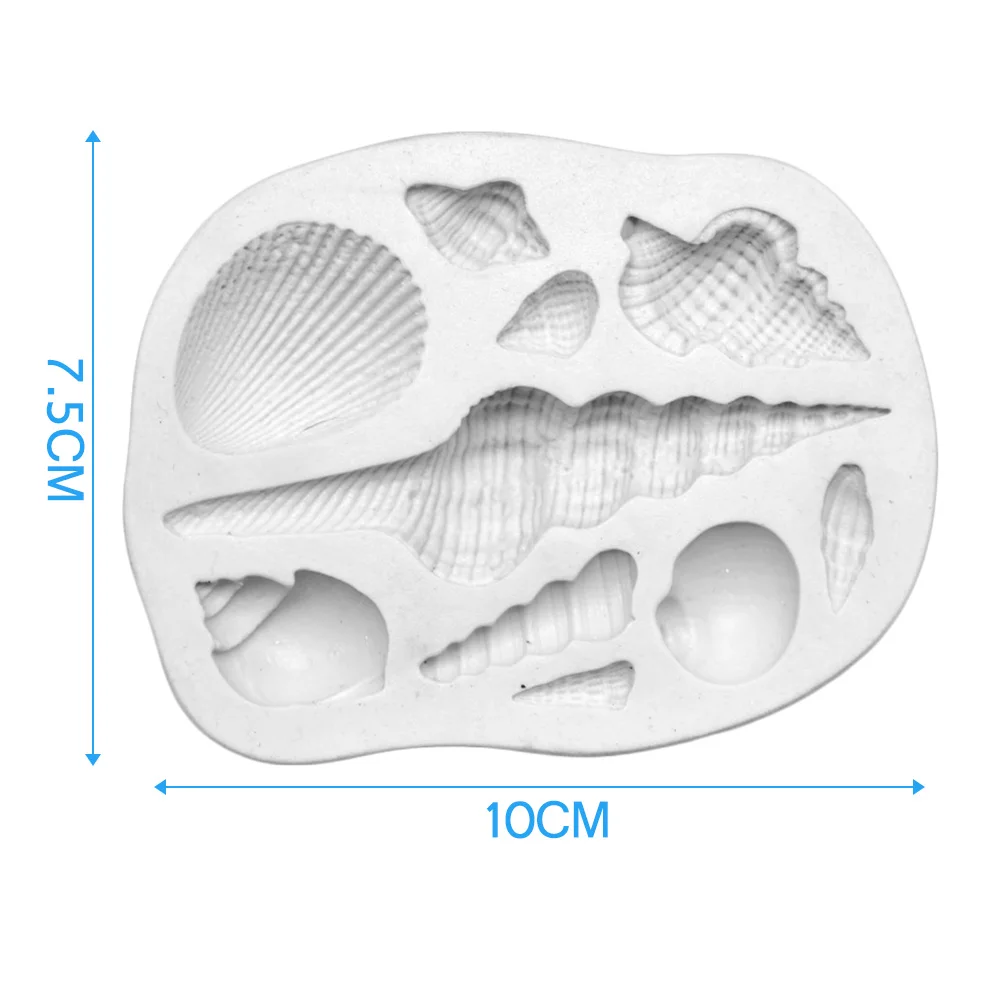

High Quality DIY Cake Silicone Mold Shell Pearl Conch Shape Fondant Decorative Mould Tools VE