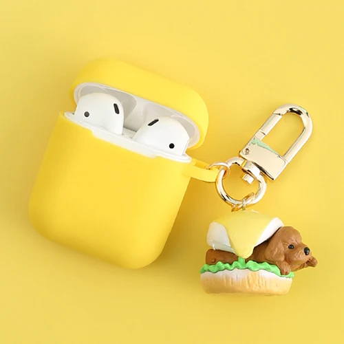 Декоративный силиконовый чехол с рисунком милой собаки для Apple Airpods 1, 2, аксессуары для гарнитуры, защитная крышка, bluetooth-наушники, брелок для ключей - Цвет: style 9