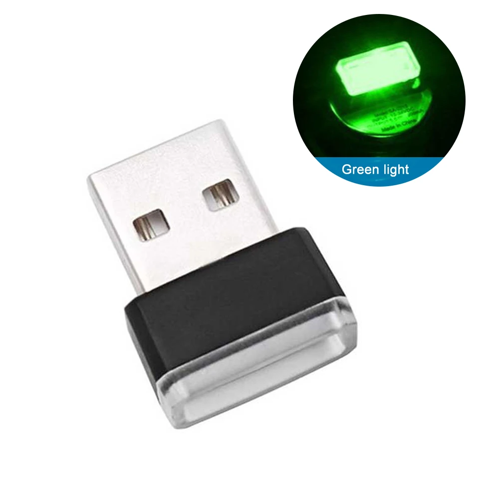 7 Мини-светодиод машины светильник авто Интерьер USB атмосферный свет Plug and Play Декор лампа аварийный светильник ing PC автомобильные аксессуары - Испускаемый цвет: 7