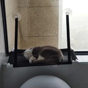 

Hanging Cat Window Mat Perch Hammock Cat Kitten Safe Rest Bed with Suction Cups Mesh +PVC