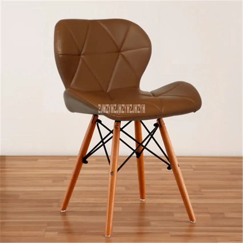 Деревянный стул для отдыха, современный креативный стул для гостиной, простой бытовой обеденный стул для кофе, офисное компьютерное кресло с спинкой - Цвет: I