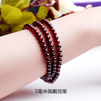 

wine garnet Garnet Bracelet, three circles garnet, 3 circles, multi layer, multi circle natural crystal bracelet, 6A/7A