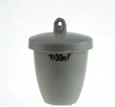 High quality ceramic crucible with cover laboratory equipment photo