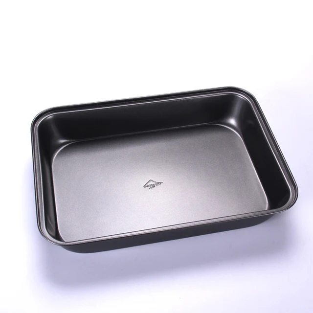 Hot Selling Black Oblong Non Stick Teflon Metal Baking Pans Cake Pans