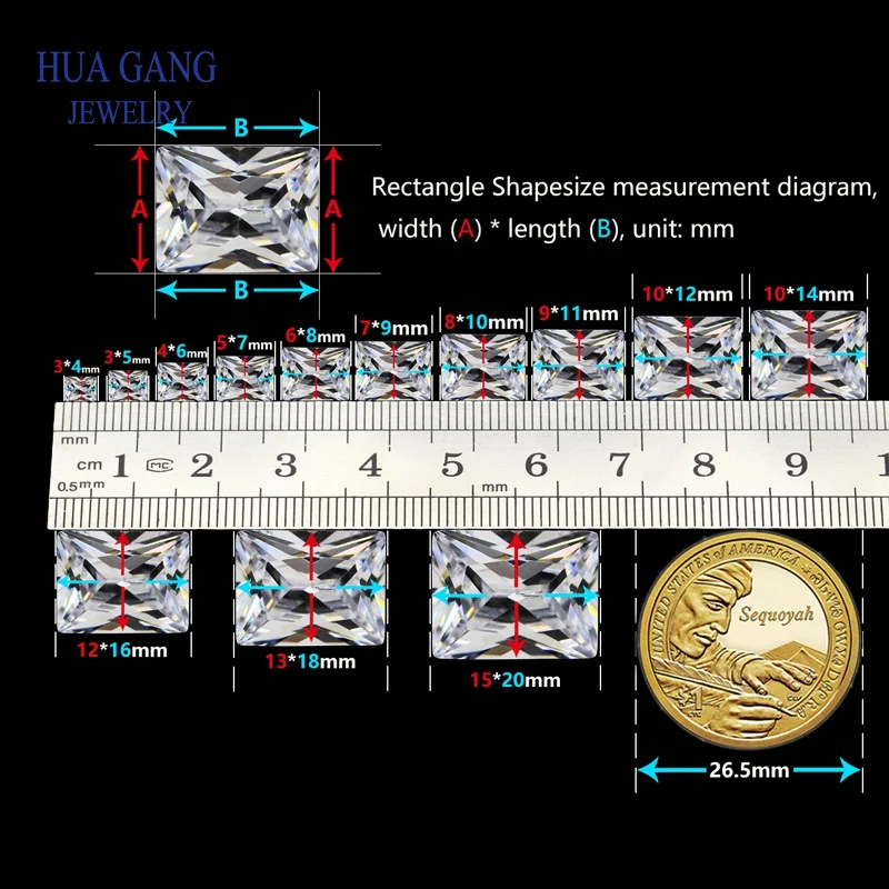 5# rubín syntetická korund drahokamy kámen růže červená kámen obdélník vzhled paralela krájet pro šperků rozměr 1x2~5x7mm