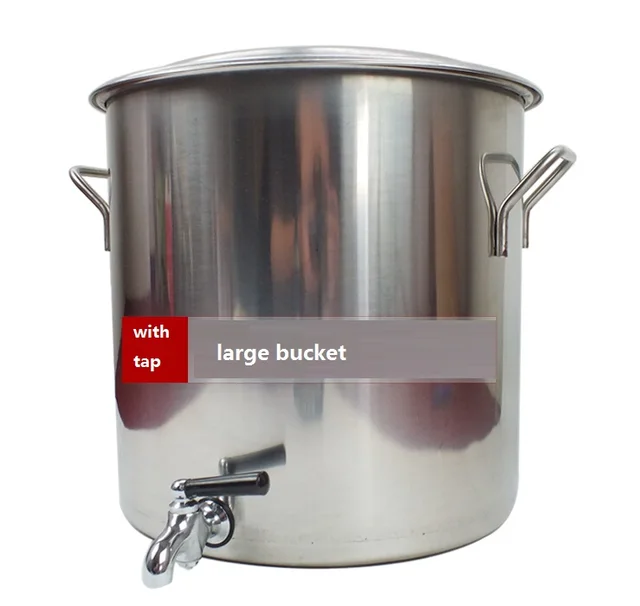 free shipping 40cm 23litre Stainless steel bucket soup pot with tap