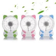 Mini Desk Fan Lovely Cat Shape Rechargeable Fans Micro USB Charge For Home Office Travel Outdoor Portable Gadget XXM