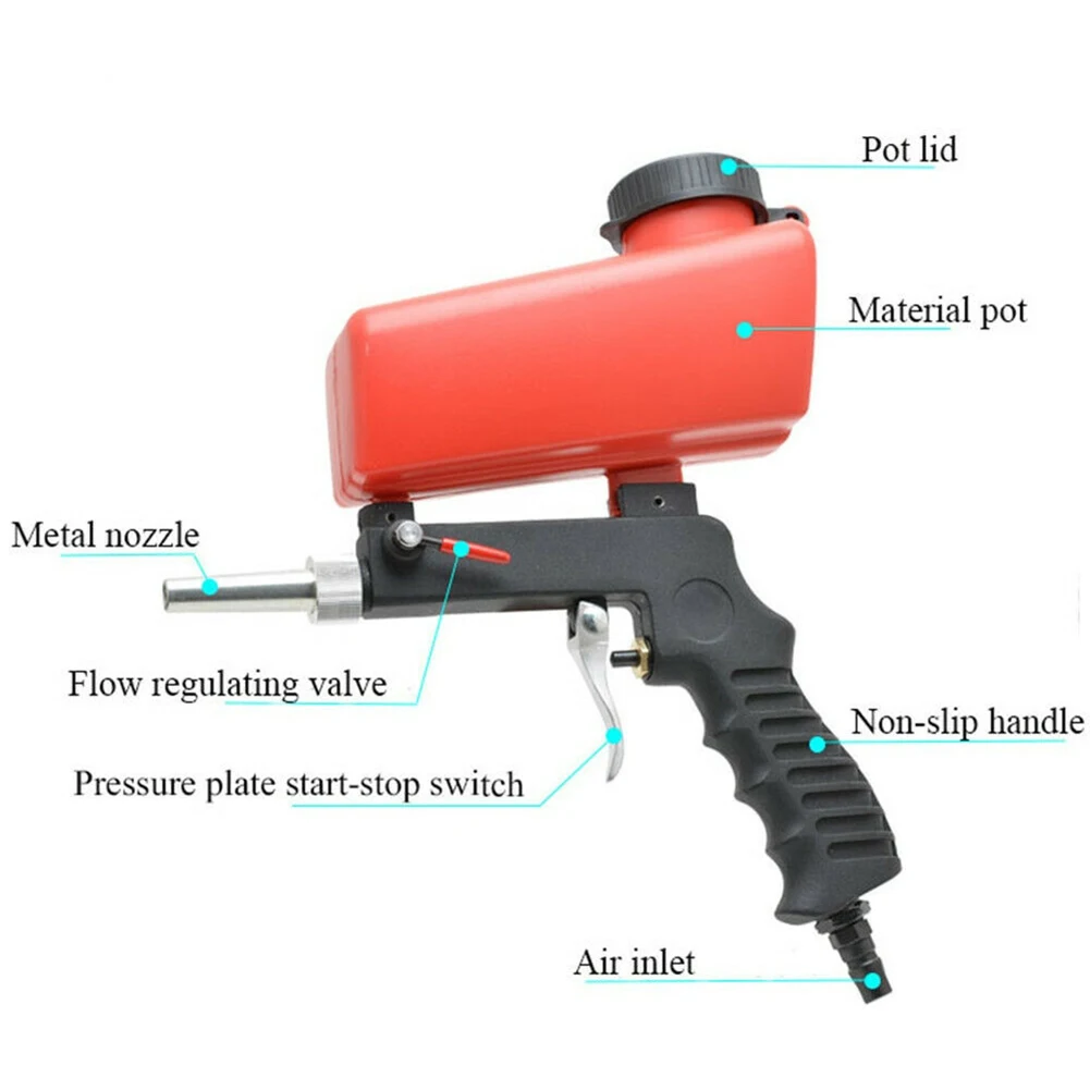 

Ergonomic Portable Gravity Sandblaster Sandblasting Machine Removing Spot Rust JDH99