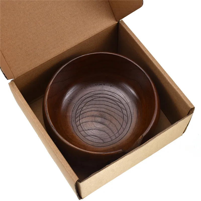 Wooden Yarn Bowl Holder Knitting Wool Storage Basket Round with Holes Handmade Craft Crochet Kit Organizer for Mother's Gift (3)