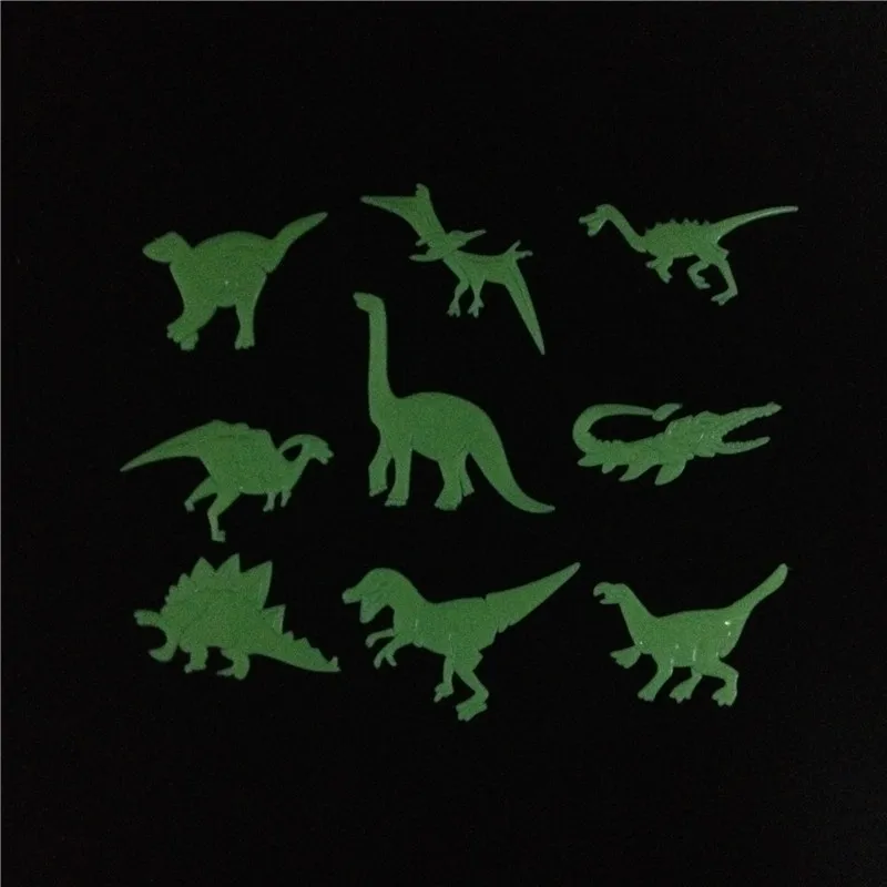 9pcs/pack dinosaur glow in the dark wall stickers luminous home