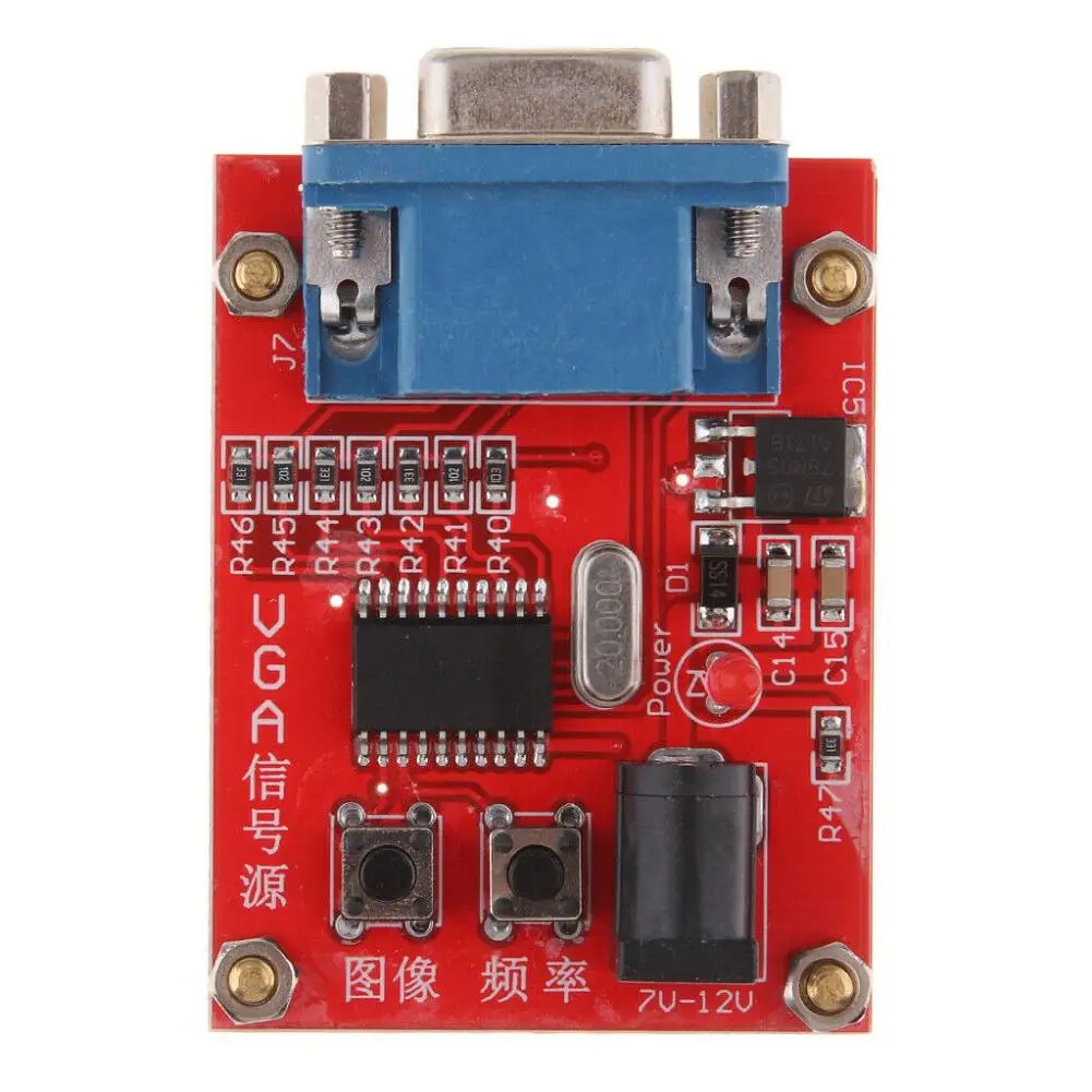 BSIDE 1 шт. Vga генератор сигналов ЖК Дисплей тестер 7 V-12 V Мощность Вход