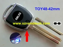 RMLKS New Replacement Car Key Shell Fob Case Transponder Key Fob Cover With Light Fit For