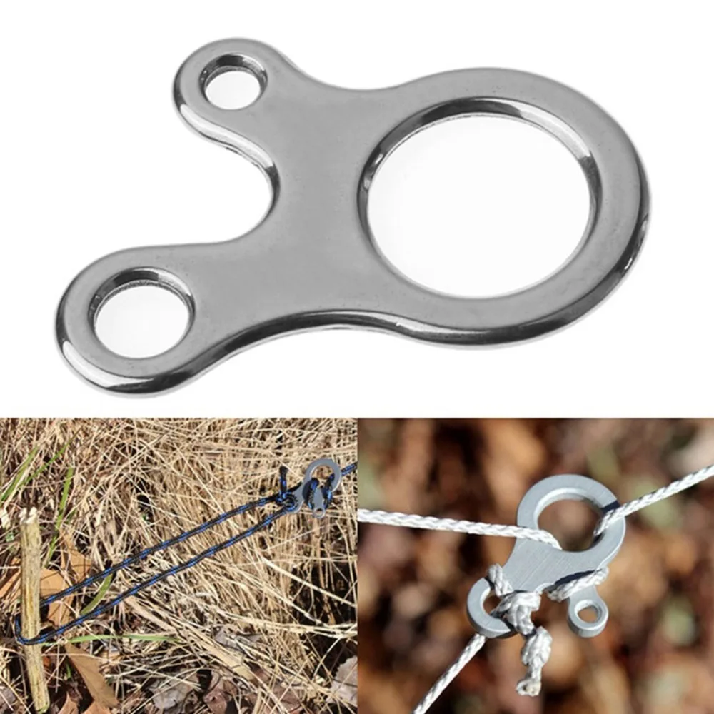 

5pcs/lot 3 Hole Molle Tool Survival Buckle Multi-purpose Stainless Steel Outdoor Sports Equipment Camping Climbing Carabiner