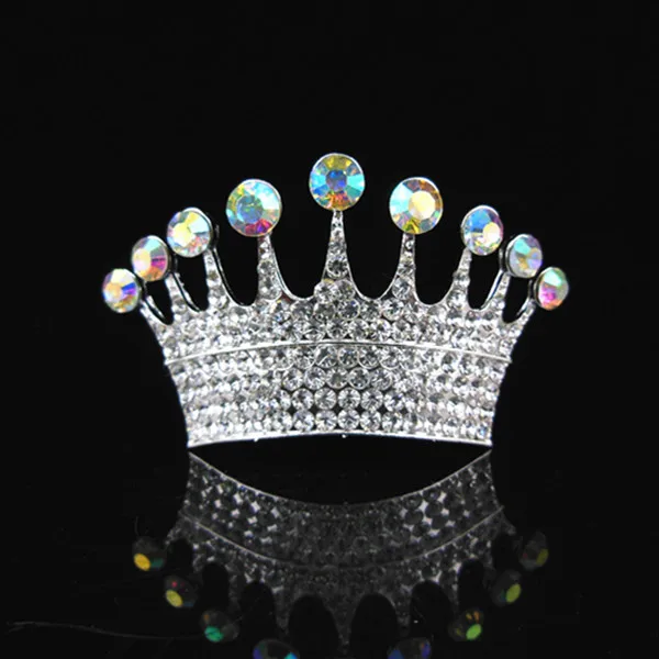 

3pcs Shiny Full Crystal Mini Women Girl Rhinestone Crown Tiara Bridal Hair Comb Pin Wedding Party Hair Accessory