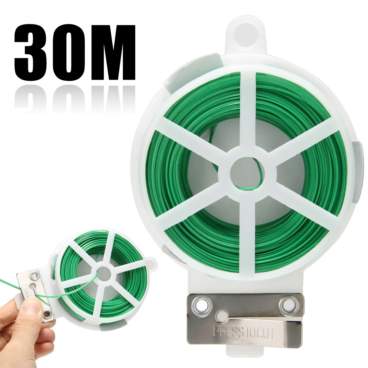 Mayitir Portable Roll Wire Twist Wire Metal Cable Ties Reusable Garden Cable Ties 30M