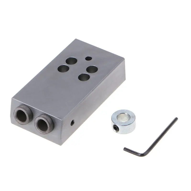 

Pocket Hole Jig Woodworking Oblique Positioner Locator Tool Drill Guide With Hex Key Stopper Set
