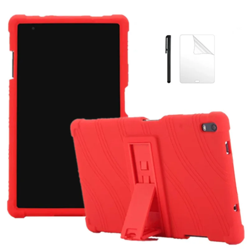 

Ultra Slim Soft Silicon Case For Lenovo TAB 4 8 Plus Back Cover for Lenovo TAB 4 8 Plus TB-8704F TB-8704N tablet case+Film+Pen