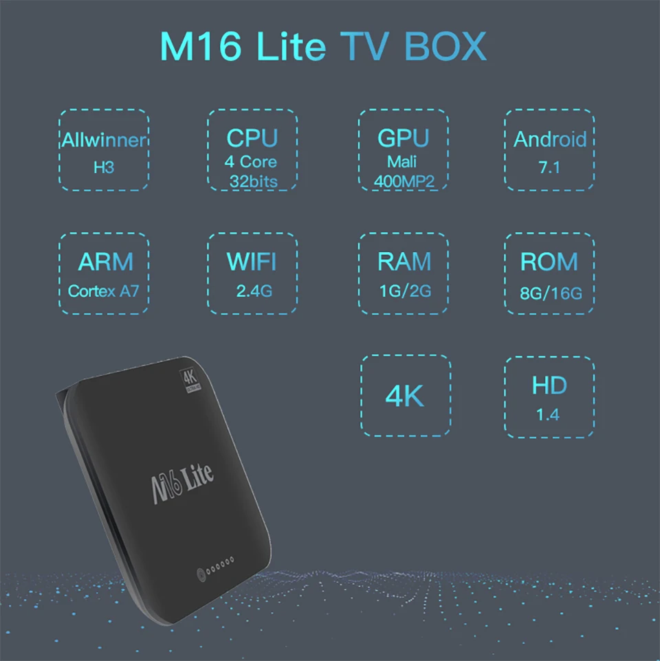 M16 Lite Mi tv Box S Android tv Box 7,1 4K HDR четырехъядерный 2 ГБ DDR3 Smart IP tv Box управление tv Box медиаплеер