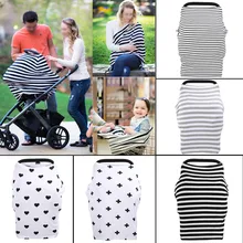 3 in 1 infant Baby Car Seat Canopy Shopping Cart Cover Rayon Nursing Cover Multi-Use Baby Stretchy Newborn Infant Nursing Wrap