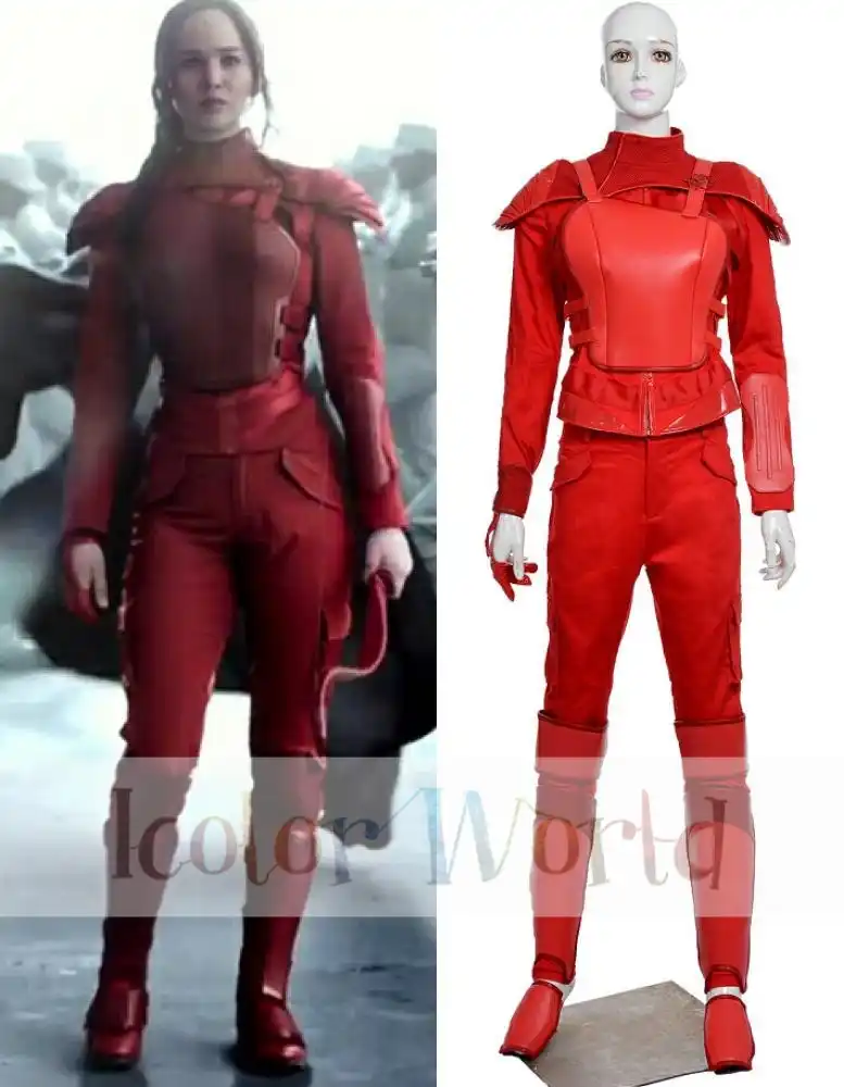 زي تنكري كاتينيس إيفردين ألعاب الجوع الجزء 2 أحمر جديد Cosplay Costume Katniss Everdeenkatniss Everdeen Costume Aliexpress