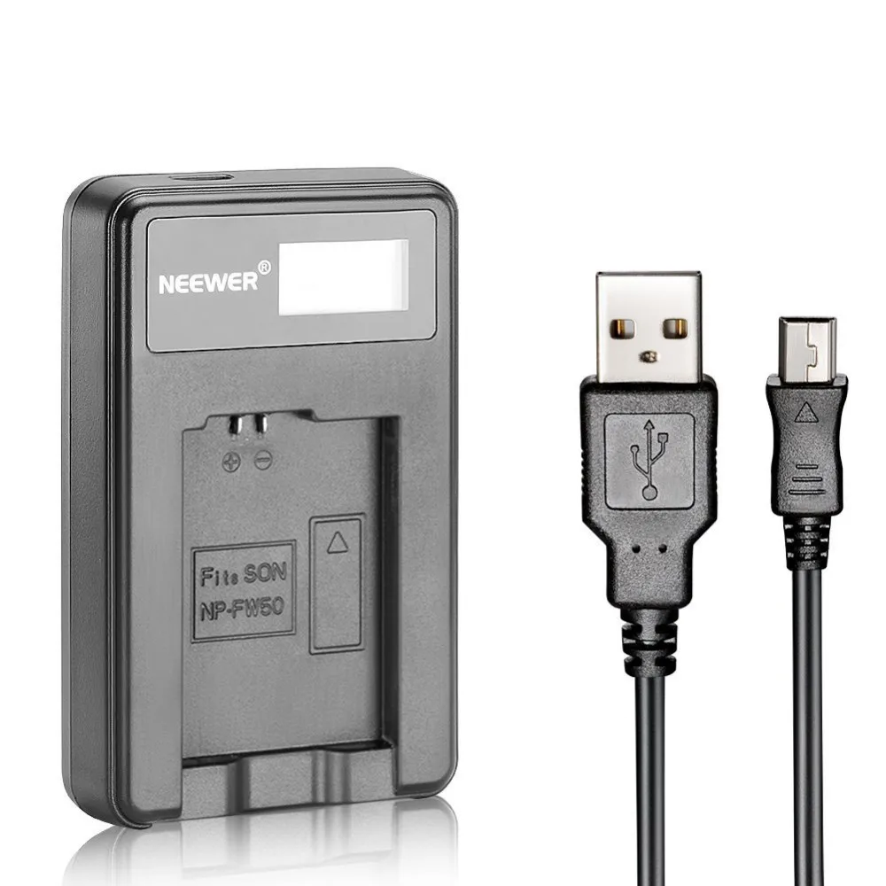 Neewer FW50 USB Зарядное устройство для sony NP-FW50 Батарея Fit Alpha NEX F3 6 5 5N 5R 5 T 3 3N C3/5 7 SLT A33 A37 A55 A3000/3500 A5000/5100