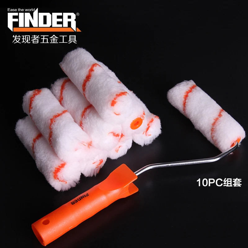 FINDER 10Pcs Multifunction DIY Wall Paint Roller Brush Set Handle Tool Home Office Room Runner Roller Paint Brush FINDER 10Pcs Multifunction DIY Wall Paint Roller Brush Set Handle Tool Home Office Room Runner Roller Paint Brush