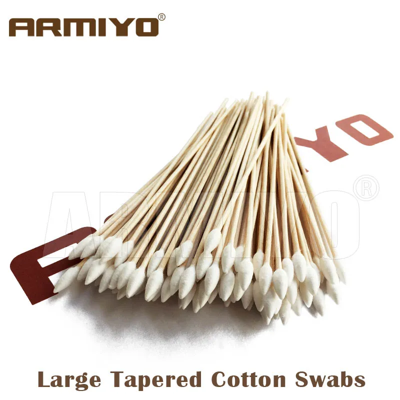 Armiyo Large Tapered Swabs Gun Cleaning Cotton Rifle Cleaner 6 Inch