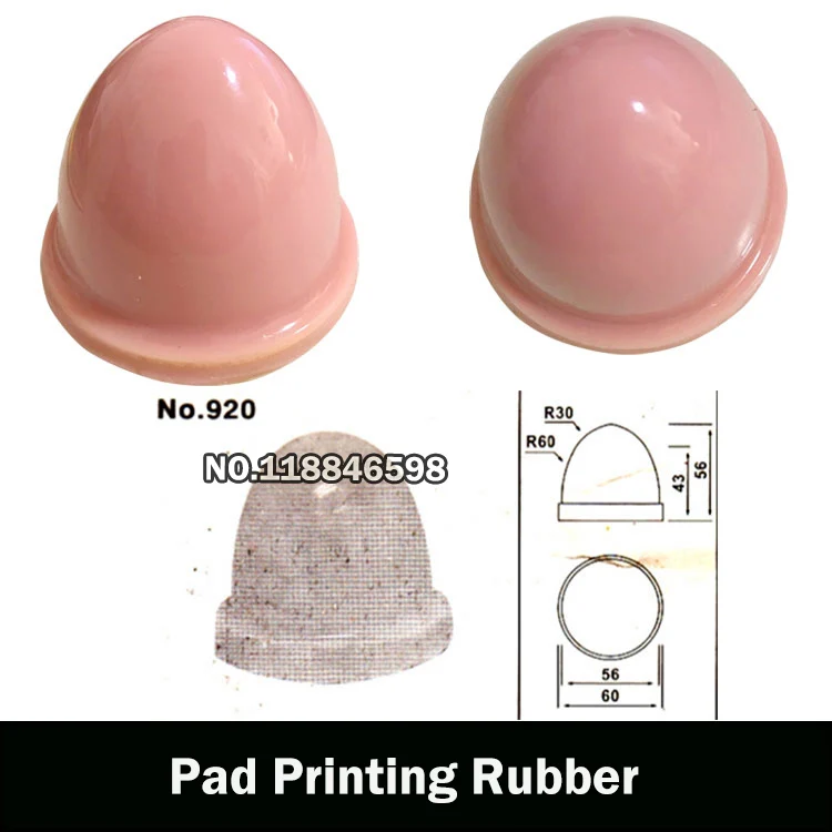 

2018 Newest Pad 920# Factory Price Pad Printing Silicone Rubber Roundness Head Pad Printing Rubber Head