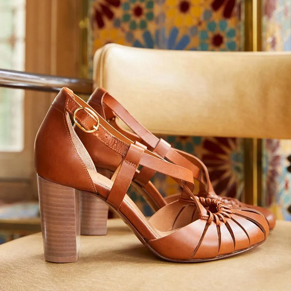 Обувь; женские босоножки на высоком каблуке; женская модная повседневная обувь на толстом высоком каблуке с вырезами; обувь для вечеринок; босоножки; летние женские босоножки