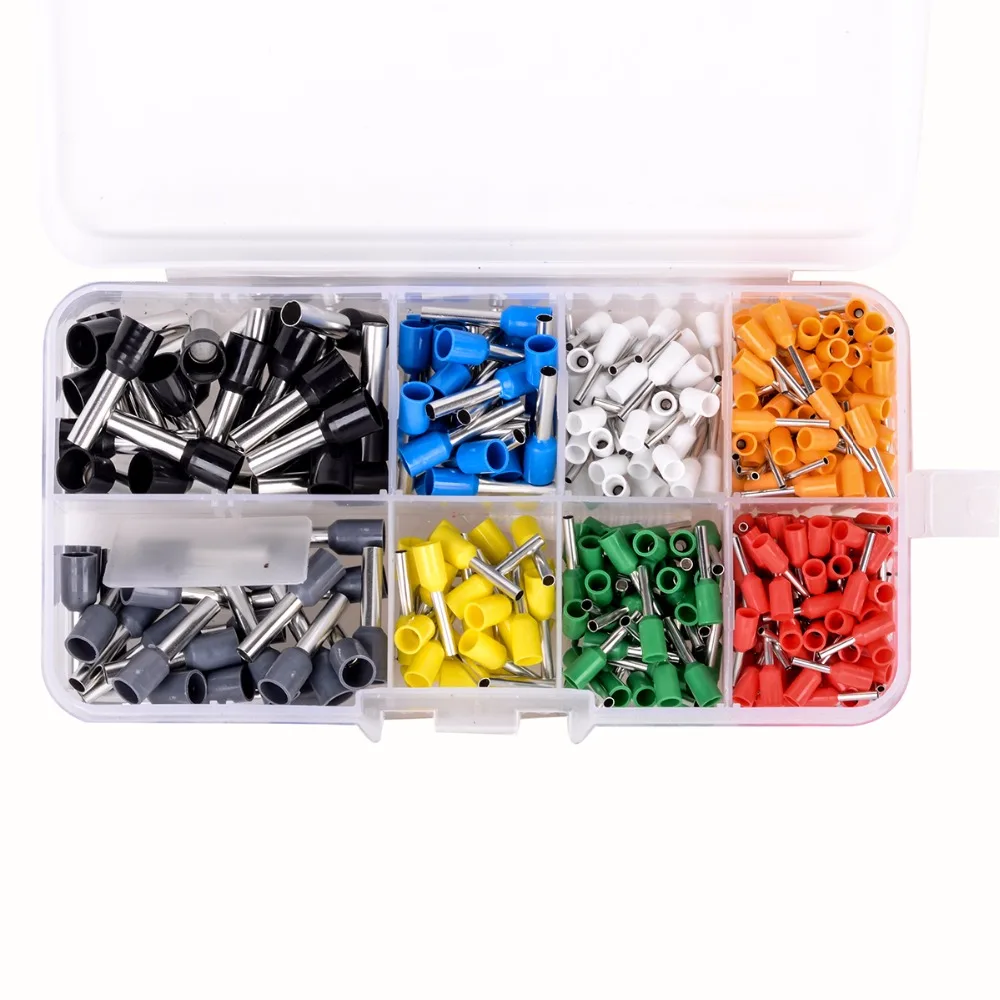 800Pcs Wire Copper Crimp Connector Insulated Pin End Terminals AWG 22-10 W//Box