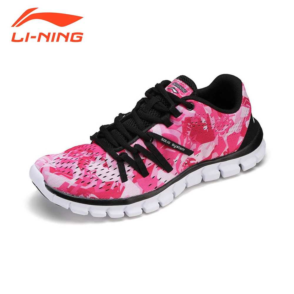 Li Ning Women Running Shoes Women Sneakers Lace Up Breathable Damping