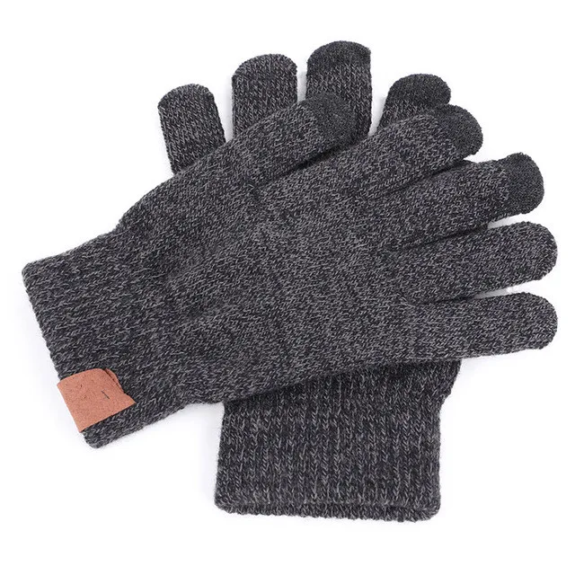 2018 Высокое Качество Зимние трикотажные перчатки мужские и женские теплые варежки плюс бархат утолщаются Прихватки для мангала сенсорные