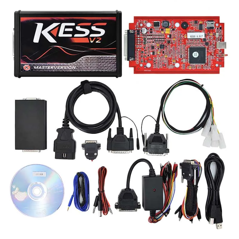 Новейший Kess V2 Master Kess V2.47 V5.017 EU красная печатная плата без жетона экю программирование Ktag V7.020 V2.34 OBD2 менеджер Тюнинг Комплект