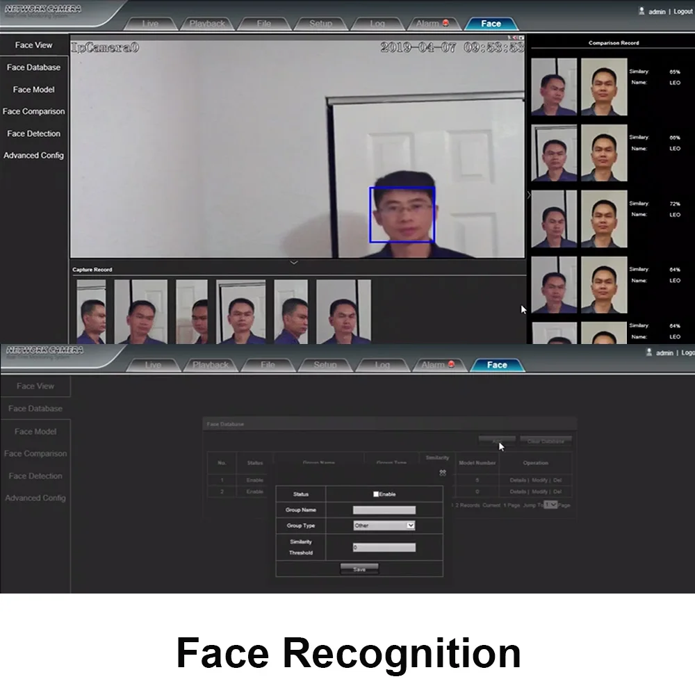 4CH Интеллектуальный анализ 4K H.265 сетевой рекордер с 2ch 1080P распознавание лица NVR захват лица сравнение 2000 база данных лица