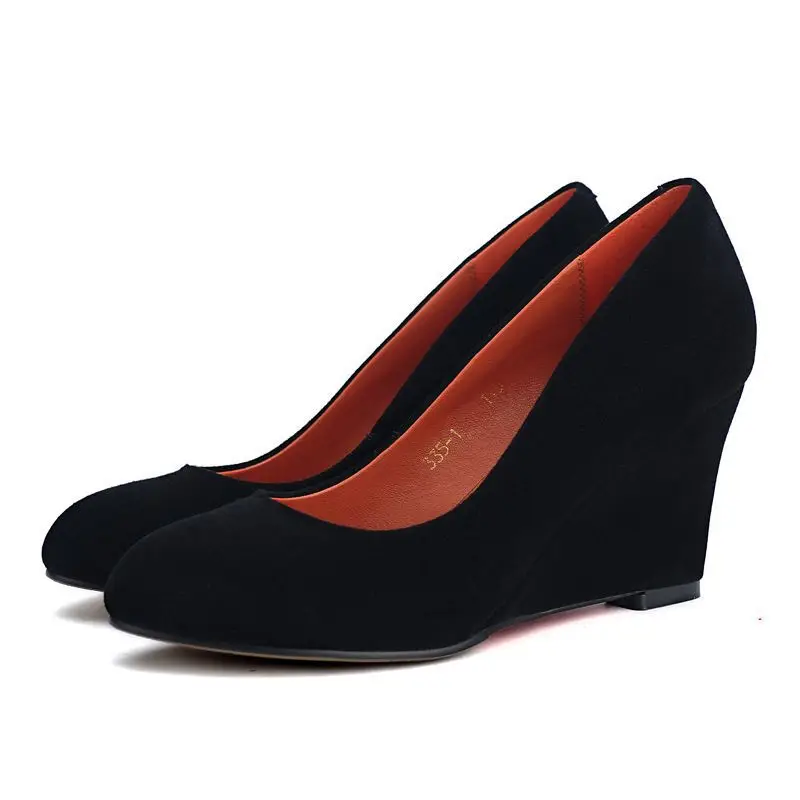 Office Black Wedges Techieblogie Info Design Fashion Black Wedges Heels Office Las Shoes Genuine
