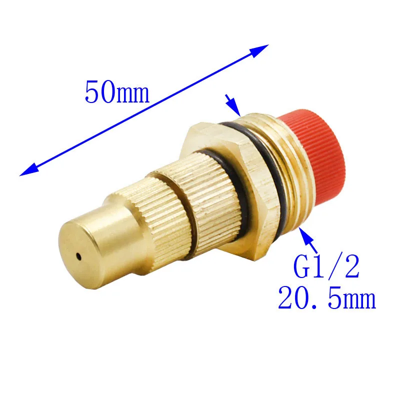 Wxrwxy латунные насадки, регулируемые спринклеры для водяного тумана, латунное сопло для садоводства, спринклеры для орошения, 1/" нить, 10 шт