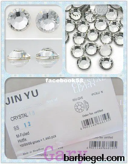 

- SS6 (1.9--2.0mm)--High Shine 1440pcs Crystal AB COLORFUL Nail rhinestones Elements Jewelry 10 Gross