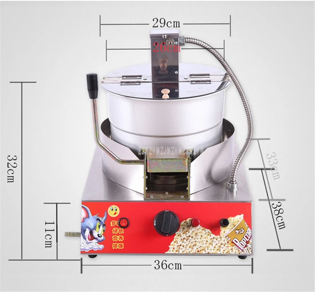 Automatic Stirring Popcorn Maker Popper, Electric Hot Oil Popcorn Machine  with Measuring Cap & Built-in Reversible Serving Bowl - AliExpress