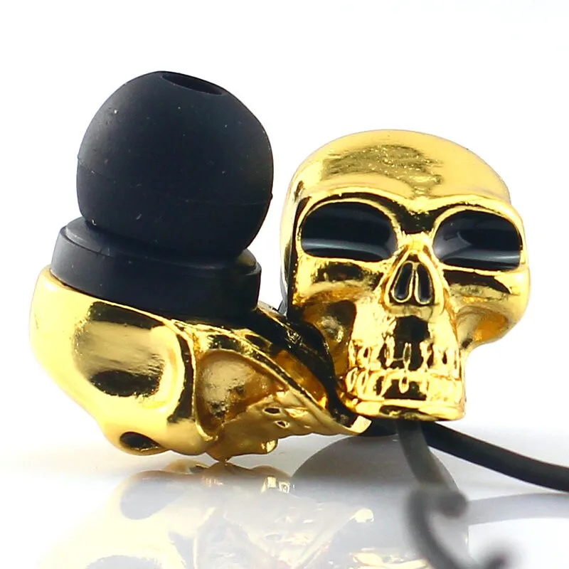 3 5mm In Ear Earphones Fashion Metal Skull Earphone Earbuds For Mp3 Mp4 For Phone Dj Candy Music