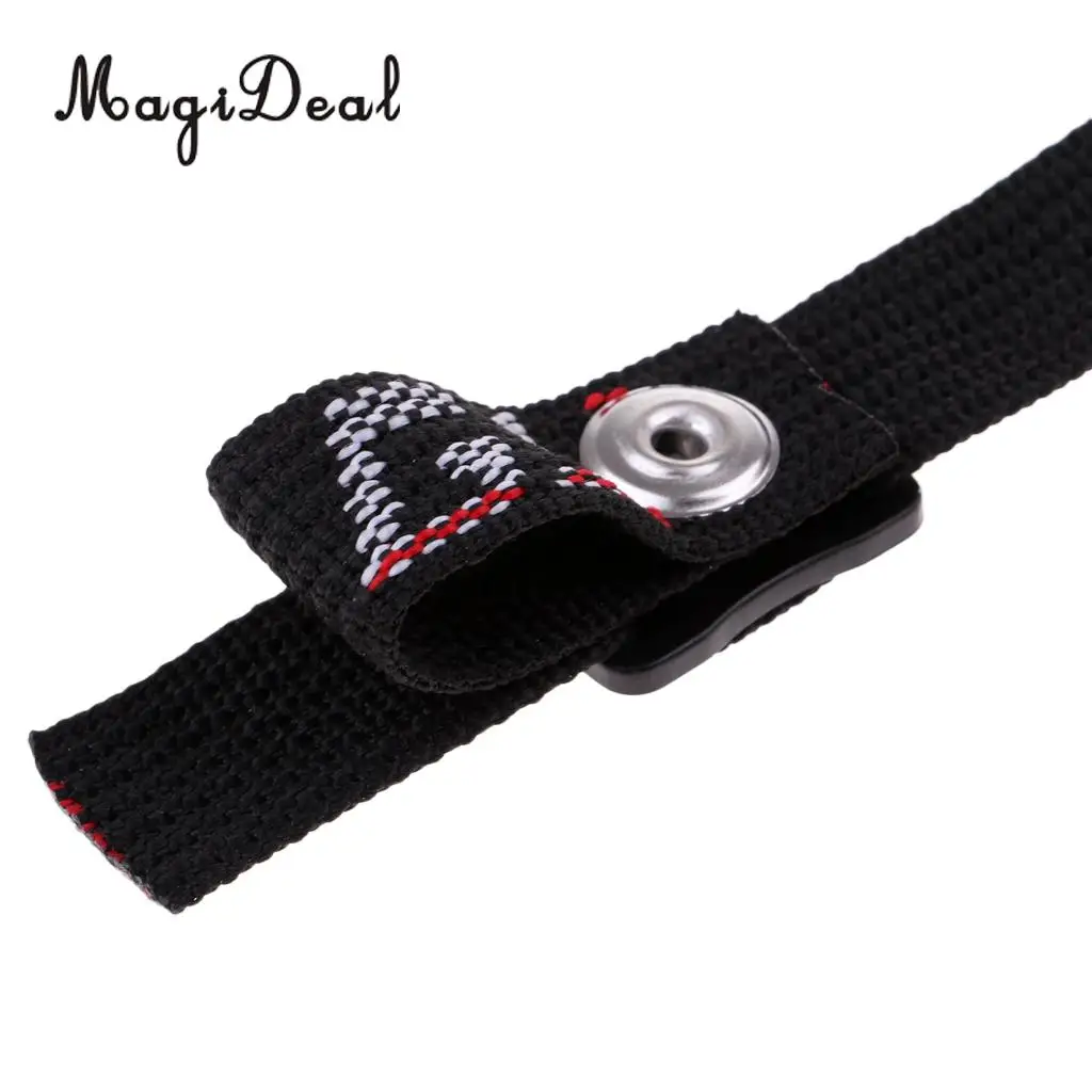 MagiDeal Universal Ice Hockey Helmet Replacement Chin Strap & Loop Combo with Single Snap Black Fastener Webbing Accessory