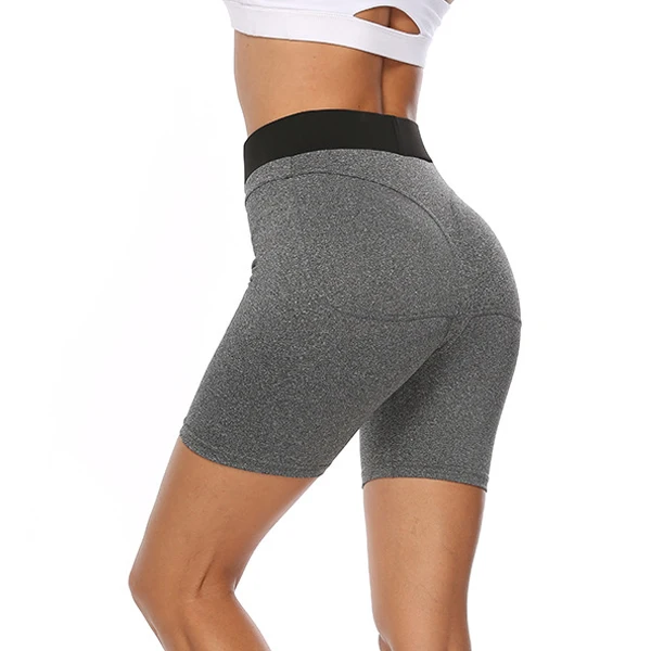 Женские спортивные штаны, одноцветные, с высокой талией, облегающие, повседневные леггинсы для фитнеса, йоги, EDF88 - Цвет: Серый
