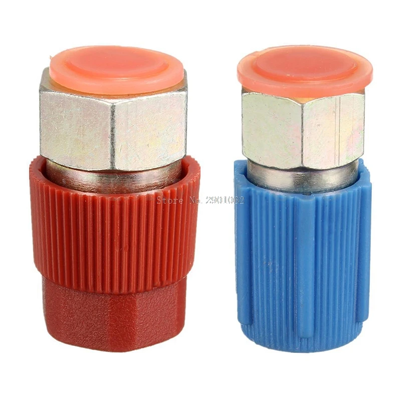 

2Pcs/Set Quick Disconnect A/C Charging Port Adapter R12 Port to R134a Accept -B119