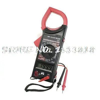 

LCD Display AC DC Multimeter Electronic Tester Digital Clamp Meter Red Black