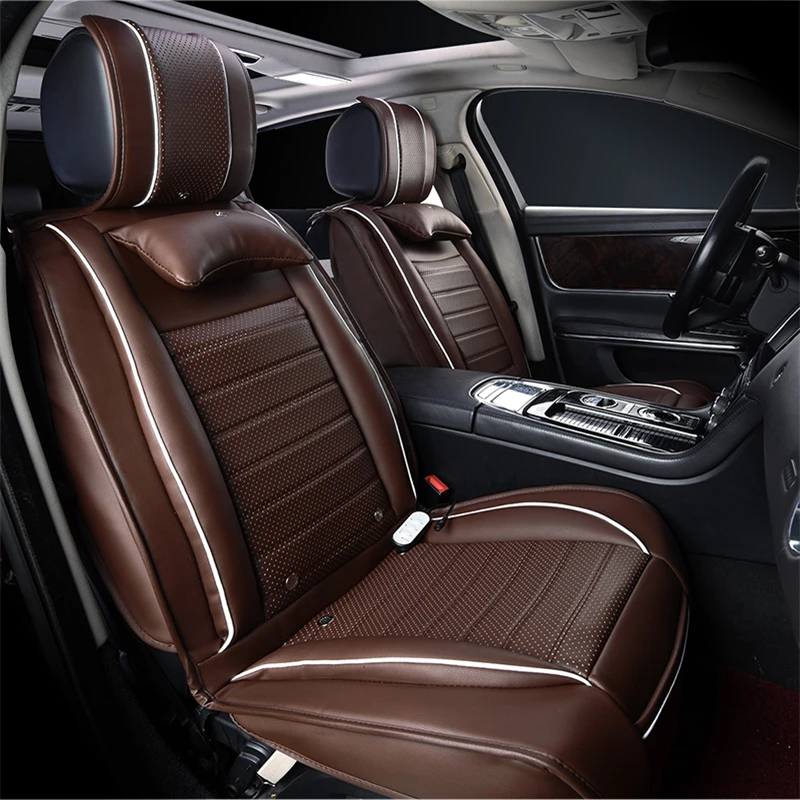 Perforated Leather Seat Covers For Ford Kuga St Fusion Mustang Cmax Perforated Leather Seat Covers For Ford Kuga St Fusion Mustang Cmax Taurus Escape Edge Explorer Mage Heat Protector 16i