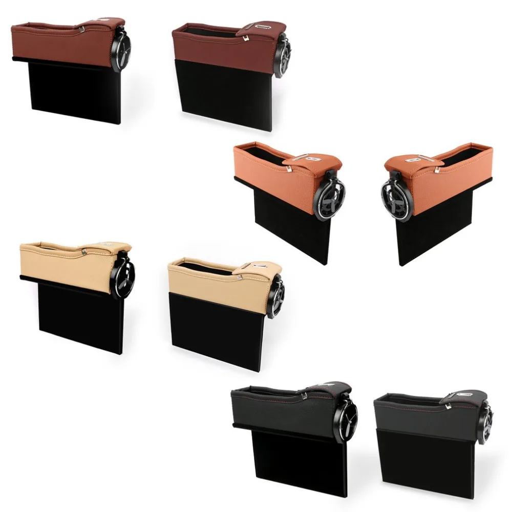 

Car Seat Crevice Storage Box Cup Drink Holder Organizer Auto Gap Pocket Tidying for Phone Card Coin Case Accessories