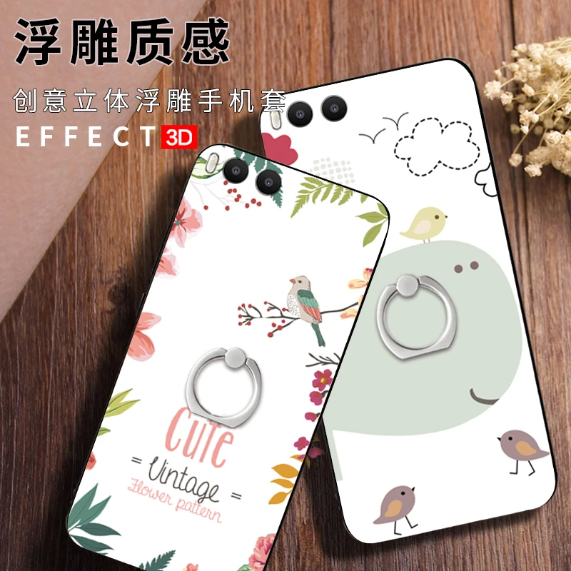 

For Xiaomi 6 5c mi5 Case Soft Silicone 3D Painted Cover For Redmi 4 4x Note 4x Cover Protector Back Cover 3D Relief Cases Shells