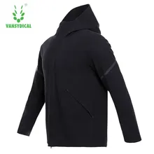 Vansydical мужские спортивные кроссовки куртки с капюшоном зимняя куртка ветровка на молнии Термальность Фитнес ветрозащитное пальто спортивной куртки