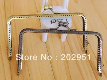

10pcs High Quality 15CM Antique Bronze gun Black Square Metal Purse Frame for bag accessorry , Completed Holes ,Freeshipping