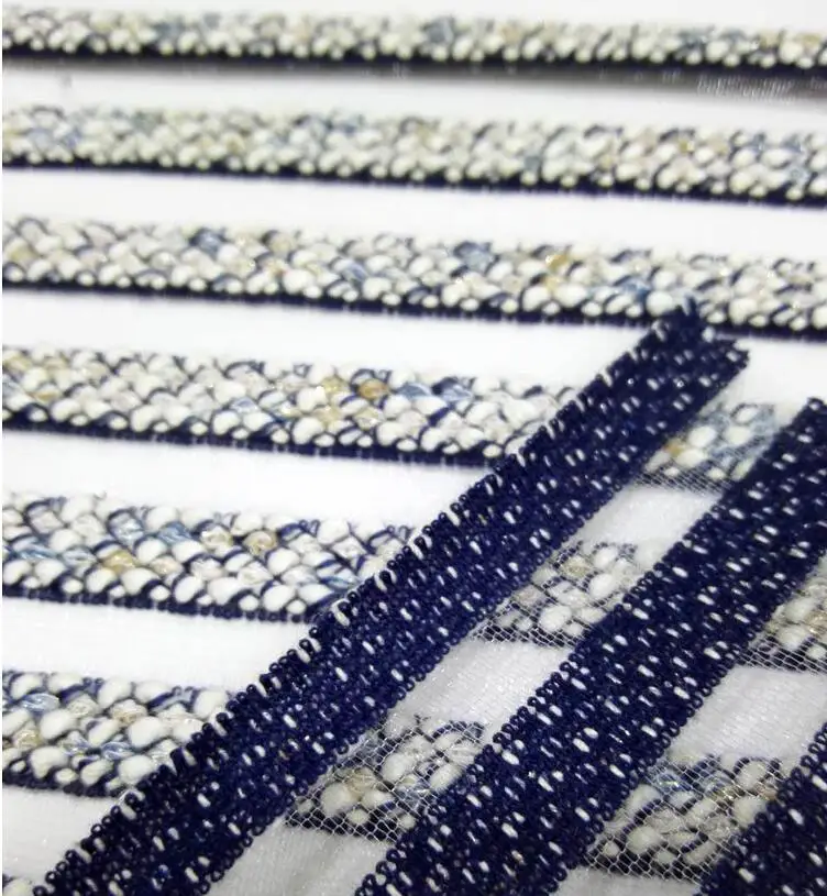 20S Worsted silver transparent dyed striped fabric,patchwork