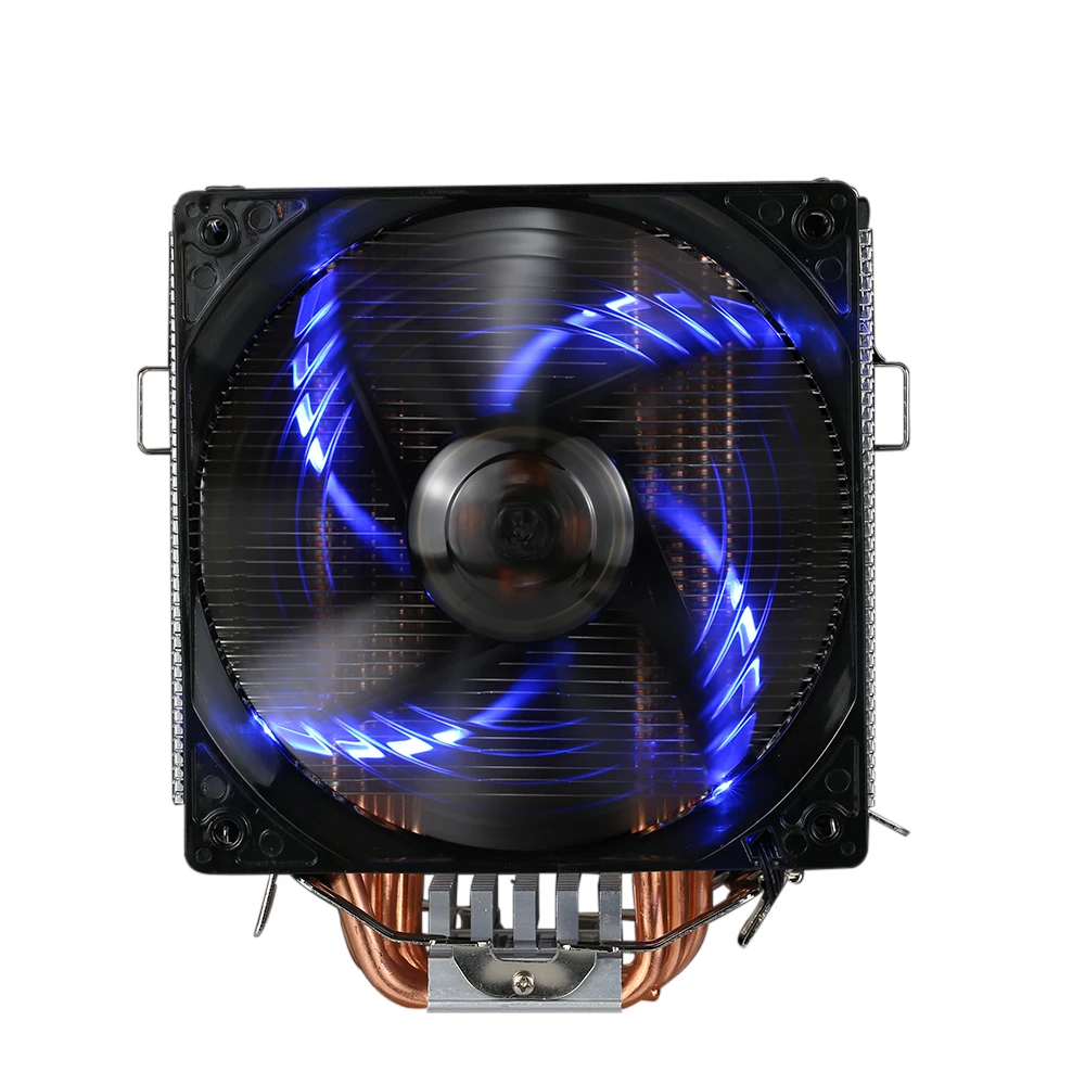 PCCOOLER 5 Heatpipes Radiator Quiet 4pin CPU Cooler Heatsink Fan Cooling with 120mm LED Fan for Desktop Computer pccooler mini hp 825 heatpipe cpu cooler heatsink w cooling fan black red silver